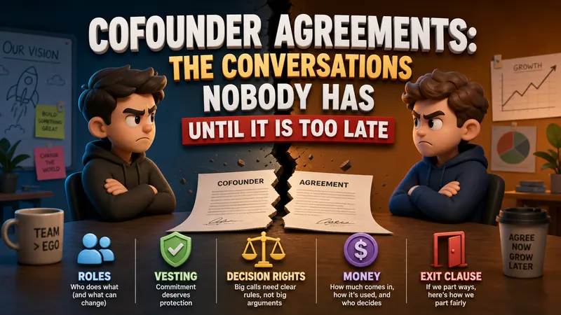 Cofounder Agreements: The Conversations Nobody Has Until It Is Too Late
